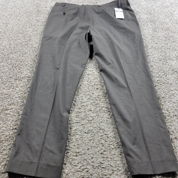 Ralph by Ralph Lauren Dress Pants Mens 40x30 Gray Beige Flat Front Poly Blend - Picture 6 of 7